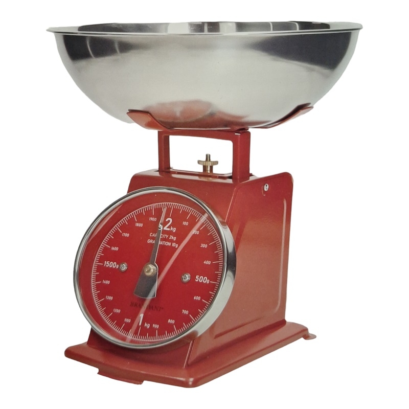 Brandani Vintage bilancia cucina 2KG acciaio inox art.51522